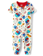 Baby And Toddler Americana Food Snug Fit Cotton One Piece Pajamas