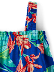 Baby Girls Matching Family Tropical Ruffle Swing Dress