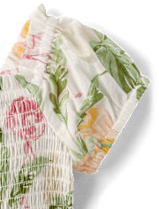 Baby Girls Matching Family Tropical Smocked Tiered Dress