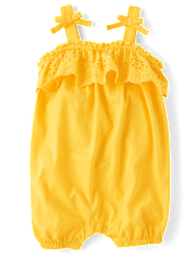 Baby Girls Eyelet Ruffle Romper