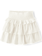 Girls Smocked Tiered Skirt