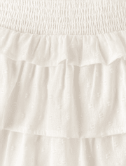 Girls Smocked Tiered Skirt