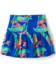 Jupe-short à volants imprimé pour fille