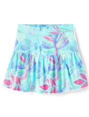 Girls Print Tiered Skort