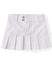 Girls Pleated Twill Skort