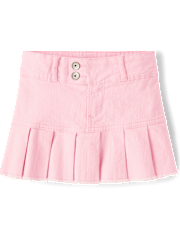 Girls Pleated Twill Skort
