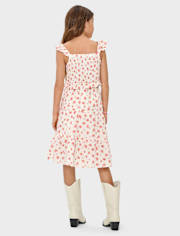 Girls Floral Tiered 2-Piece Outfit Set