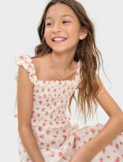 Girls Floral Tiered 2-Piece Outfit Set