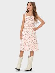 Girls Floral Tiered 2-Piece Outfit Set