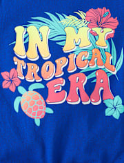 Girls Graphic Tie Front Tank Top