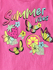 Girls Summer Vibes Fringe Tank Top 4-Pack