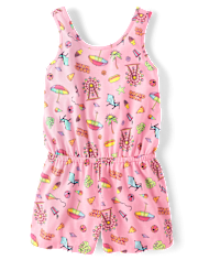 Girls Print Romper