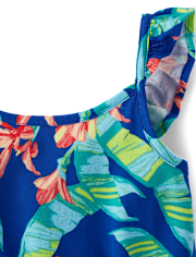 Girls Tropical Flutter Romper