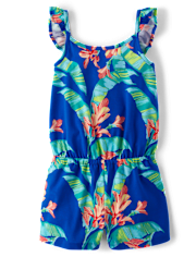 Girls Tropical Flutter Romper