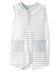 Baby Boys Striped Romper