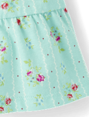 Girls Floral Tiered Tank Top