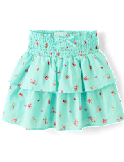 Jupe à volants froncés pour filles