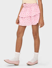 Girls Smocked Tiered Skirt