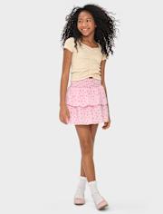 Girls Smocked Tiered Skirt