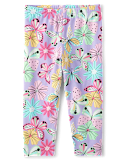Girls Print Capri Leggings