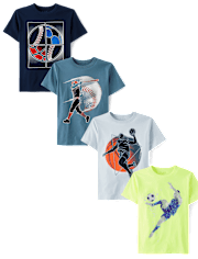 Boys Sports Graphic Tee 4-Pack