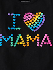 Baby And Toddler Girls Love Mama Graphic Tee