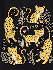 Baby And Toddler Girls Cheetah Graphic Tee