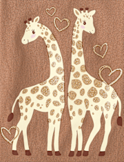 T-shirt graphique girafe pour bébé et petite fille