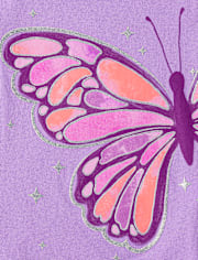 Baby And Toddler Girls Butterfly Graphic Tee