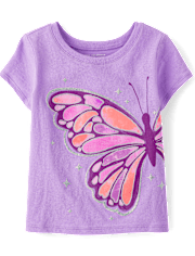Baby And Toddler Girls Butterfly Graphic Tee