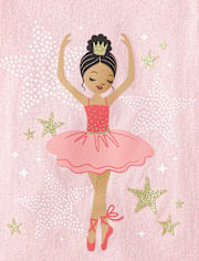 T-shirt graphique ballerine pour bébé et petite fille