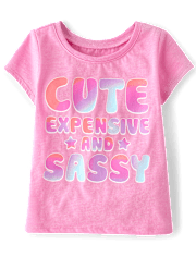 Baby And Toddler Girls Sassy Graphic Tee