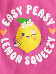 Baby And Toddler Girls Lemon Graphic Tee