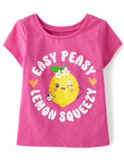 Baby And Toddler Girls Lemon Graphic Tee