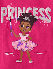 Baby And Toddler Girls Princess Graphic Tee