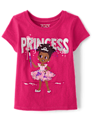 Baby And Toddler Girls Princess Graphic Tee