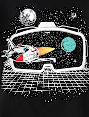 Boys Space Video Game Graphic Tee