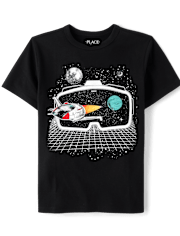 Boys Space Video Game Graphic Tee