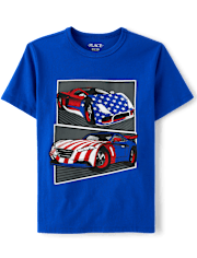T-shirt graphique voiture de course pour garçon
