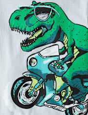 Boys Dino Motorcycle Graphic Tee