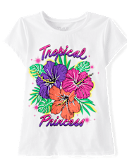 Girls Tropical Princess Graphic Tee