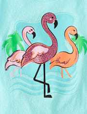 Girls Flamingo Graphic Tee