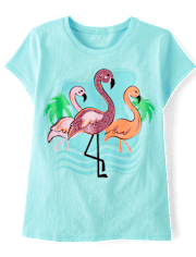 Girls Flamingo Graphic Tee