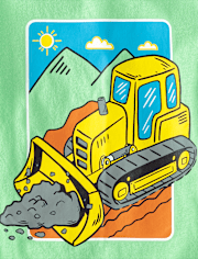 Baby And Toddler Boys Construction Vehicle Graphic Tee