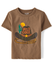 Baby And Toddler Boys Cowboy Hat Graphic Tee