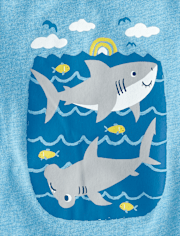 Baby And Toddler Boys Shark Graphic Tee