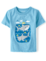 Baby And Toddler Boys Shark Graphic Tee