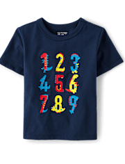 Baby And Toddler Boys Number Dino Graphic Tee