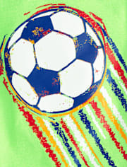 T-shirt graphique à motif de ballon de football pour bébé et tout-petit garçon