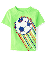T-shirt graphique à motif de ballon de football pour bébé et tout-petit garçon